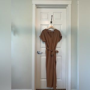 Dressy tan jumpsuit